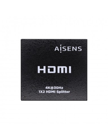 DUPLICADOR HDMI AISENS 4K30HZ 1x2 CON ALIMENTACION NEGRO