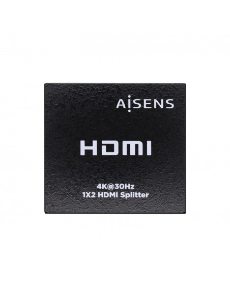 DUPLICADOR HDMI AISENS 4K30HZ 1x2 CON ALIMENTACION NEGRO
