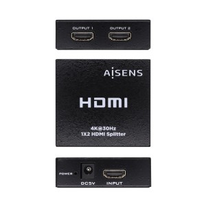 DUPLICADOR HDMI AISENS 4K30HZ 1x2 CON ALIMENTACION NEGRO 2