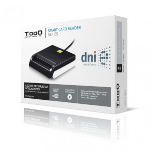 LECTOR TARJETAS EXTERNO TARJETAS INTELIGENTES Y DNIe TOOQ TQR-210B NEGRO 2