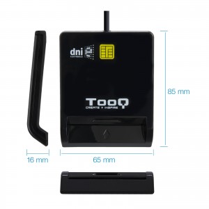 LECTOR DE TARJETAS EXTERNO TOOQ TQR-211B DNIE SIM USB-C NEGRO 2