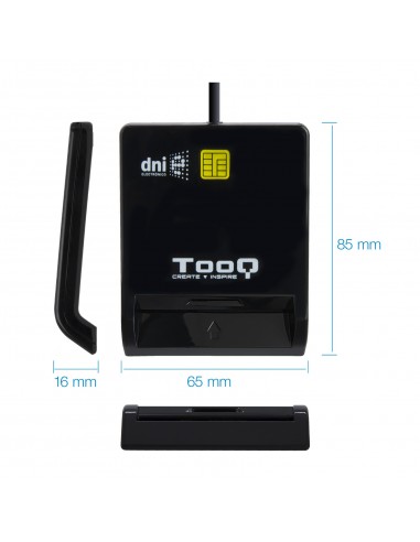 LECTOR DE TARJETAS EXTERNO TOOQ TQR-211B DNIE SIM USB-C NEGRO