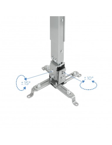 SOPORTE TECHO PROYECTOR TOOQ PJ2012T-SPLATA 130 430 - 650 mm MAX 20 KG