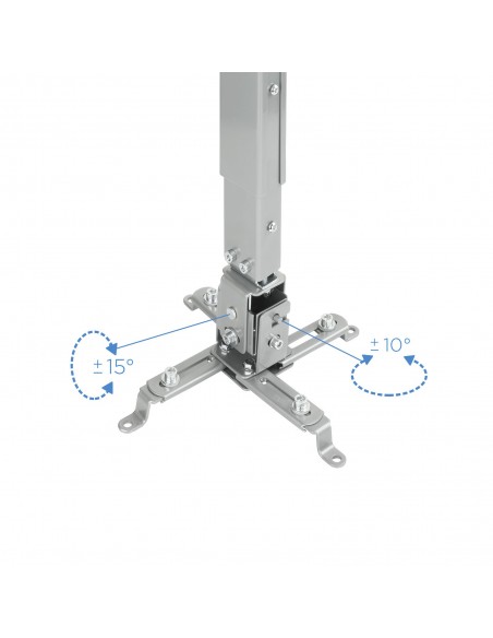SOPORTE TECHO PROYECTOR TOOQ PJ2012T-SPLATA 130 430 - 650 mm MAX 20 KG