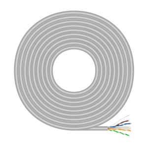 BOBINA CABLE RED AISENS RJ45 CAT.6 UTP RIGIDO CCA 305M GRIS
