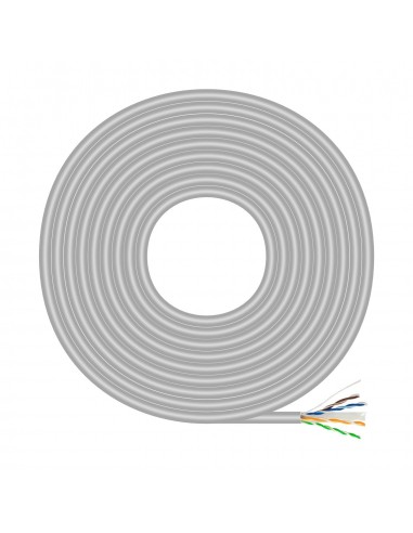 BOBINA CABLE RED AISENS RJ45 CAT.6 UTP RIGIDO CCA 305M GRIS