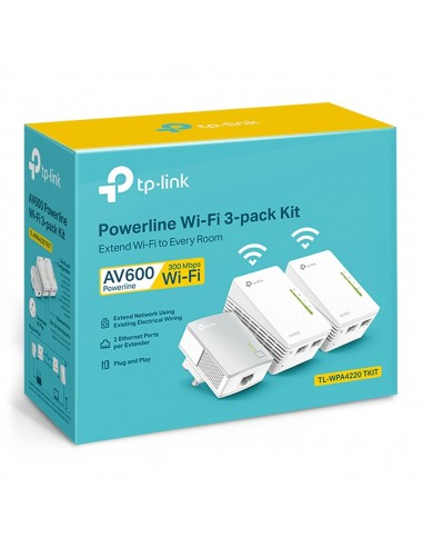 POWERLINE WIFI TP-LINK AV600 KIT 3UDS 2 PORT