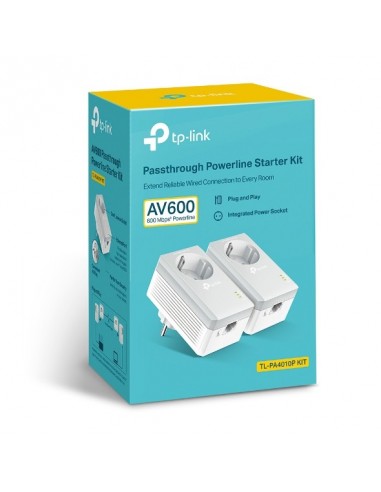 POWERLINE TP-LINK AV600 KIT 2 UDS 1 PORT CON ENCHUFE POWERLINE TP-LINK AV600 KIT 2 UDS 1 PORT CON ENCHUFE
