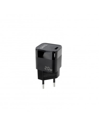 CARGADOR PARED USB-C PD 20W NEGRO