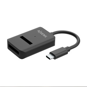 USB-C DOCK AISENS M.2 NGFF ASUC-M2D011-BK SATA NVME A USB3.1 GEN2 NEGRA