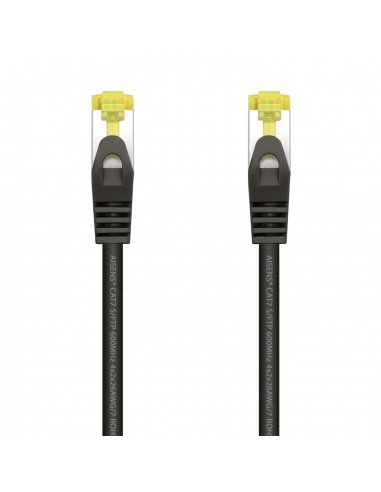 CABLE RED AISENS LATIGUILLO RJ45 LSZH CAT.7 SFTP PIMF 25CM NEGRO