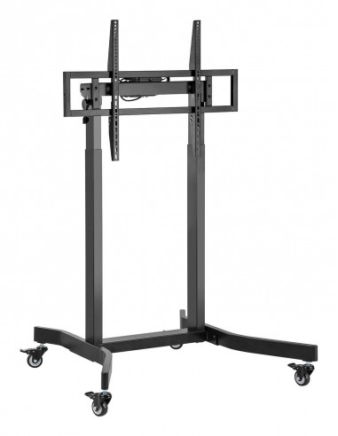 SOPORTE AISENS SUELO MOTORIZADO RUEDAS PANTALLA 120KG 55-100 NEGRO