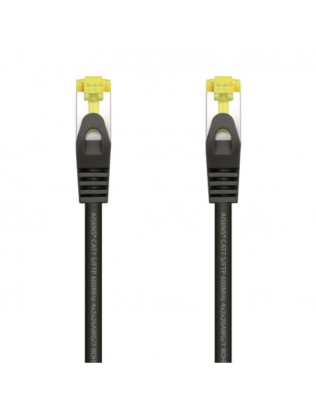 CABLE RED AISENS LATIGUILLO RJ45 LSZH CAT.7 SFTP PIMF 0.5M NEGRO