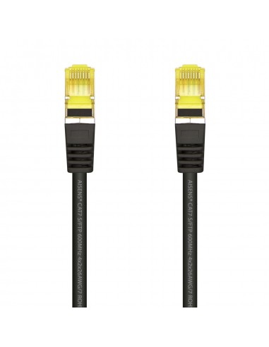CABLE RED AISENS LATIGUILLO RJ45 LSZH CAT.7 SFTP PIMF 0.5M NEGRO