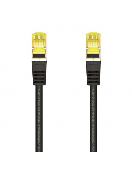 CABLE RED AISENS LATIGUILLO RJ45 LSZH CAT.7 SFTP PIMF 0.5M NEGRO