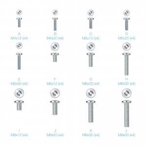 KIT TORNILLOS MONTAJE PANTALLAS TOOQ SSK4820 2