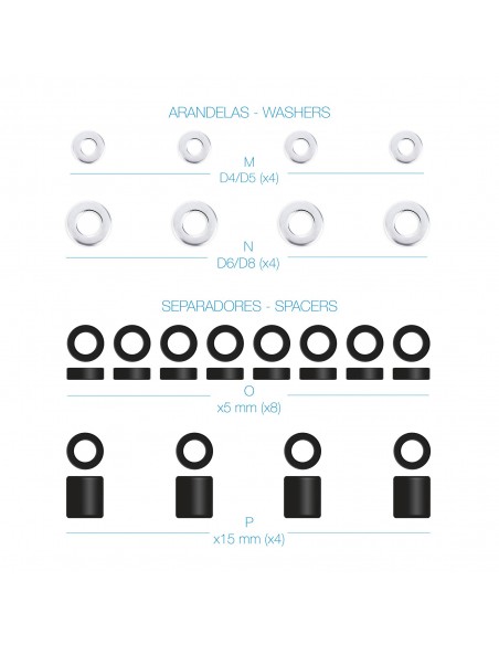 KIT TORNILLOS MONTAJE PANTALLAS TOOQ SSK4820