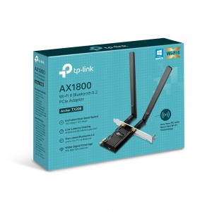 ADAPTADOR TP-LINK AX1800 WIFI6 PCI-E BLUETOOTH 5.2 2