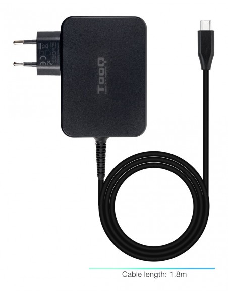 CARGADOR TOOQ PORTATIL GAN USB-C PD 100W NEGRO