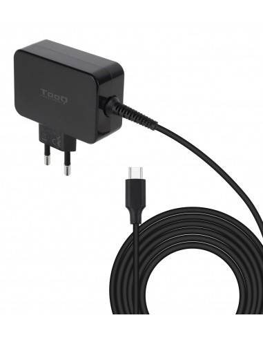 CARGADOR TOOQ PORTATIL GAN USB-C PD 45W NEGRO