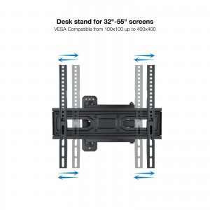 SOPORTE PARED PANTALLAS 32-55" GIRA INCLI NEGRO 2