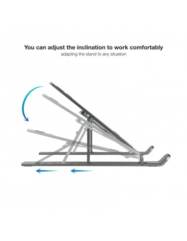 SOPORTE TOOQ ELEVADOR ALUMINIO PLEGABLE PORTATILES GRIS