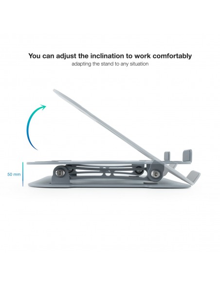 SOPORTE TOOQ ELEVADOR ALUMINIO AJUSTABLE ERGON PORTATIL