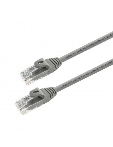 CABLE RED AISENS LATIGUILLO RJ45 LSZH CAT.6A UTP AWG24 15M GRIS