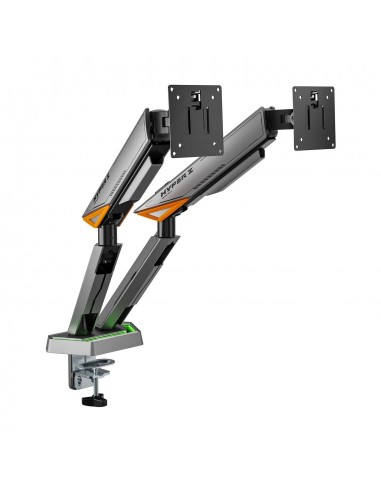 SOPORTE AISENS MESA RGB GAMING CONTRAPESO MONITOR (3 PIV 2 BRAZOS) 17-38