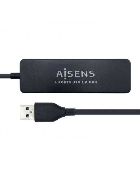 HUB AISENS USB 2.0 TIPO A M-4XTIPO A H NEGRO 30CM