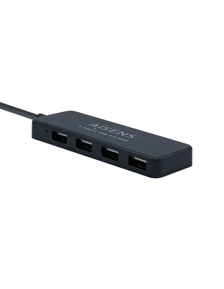 HUB AISENS USB 2.0 TIPO A M-4XTIPO A H NEGRO 30CM