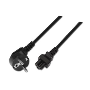 CABLE AISENS ALIMENTACIÓN TRÉBOL CEE7 ACODADO M-C5 H 1.5M