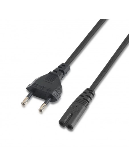 CABLE ALIMENTACION AISENS FORMA 8 CEE7 16 M-C7 H NEGRO 1.5M