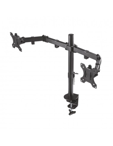 SOPORTE AISENS MESA GIRA. INCLI. 2 MONITOR 8KG 3 PIVOTES 2 BRAZOS 13-32 NEGRO