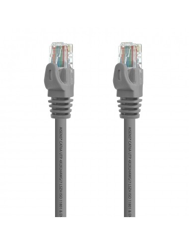 CABLE RED AISENS LATIGUILLO RJ45 LSZH CAT.6A UTP AWG24 25CM GRIS
