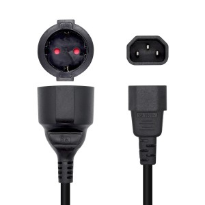 CABLE ALIMENTACION AISENS 16A C14 M A CEE7 H 25CM 2
