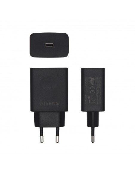 CARGADOR AISENS 20W USB-C PD3.0 RETAIL 1xUSB-C 20W NEGRO