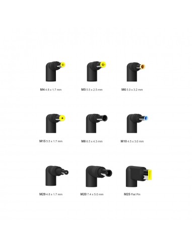 CARGADOR PORTATIL AISENS 65W AUTOMATICO 9 CONECTORES USB-A QC3.0 NEGRO