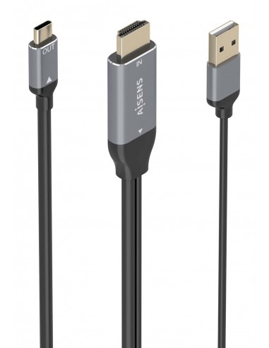 CABLE CONVERSOR AISENS HDMI V2.0 A USB-C 4K@60HZ 1.8M NEGRO