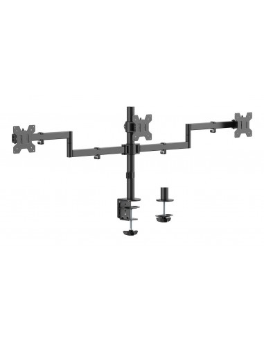 SOPORTE MONITOR AISENS MESA ECO GIRA INCLI 3 MONI 10KG (3 PIV 2 BRAZOS)13"-27"