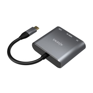 CABLE CONVERSOR AISENS USB-C A HDMI USB-C PD USB 3.0 TIPO-A GRIS 15CM 2