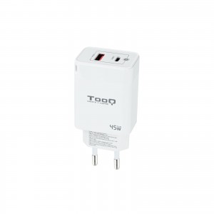 CARGADOR DE PARED TOOQ GAN USB C PD USB-A QC 45W