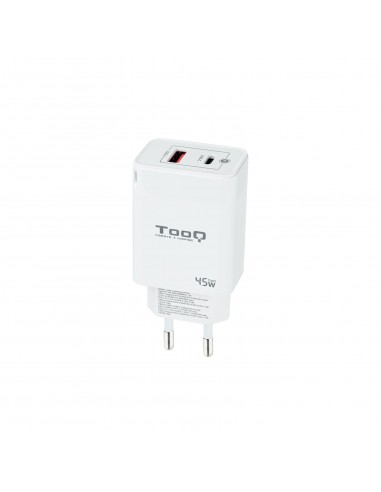 CARGADOR DE PARED TOOQ GAN USB C PD USB-A QC 45W