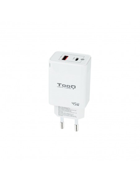 CARGADOR DE PARED TOOQ GAN USB C PD USB-A QC 45W