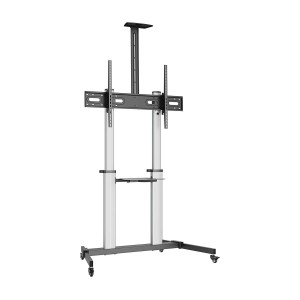 SOPORTE SUELO AISENS RUEDAS BANDEJA DVD CAMARA MONITOR TV 100KG 60-100