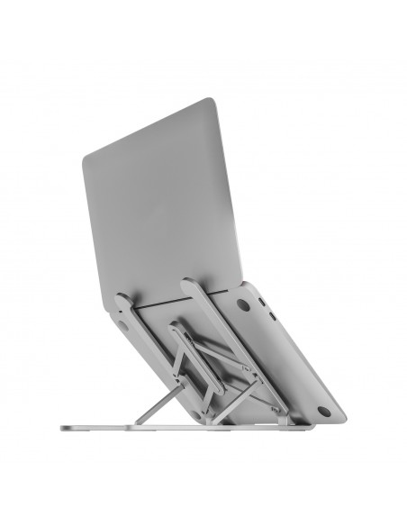 SOPORTE SOBREMESA AISENS AJUSTABLE PARA PORTATIL TABLET PLATA