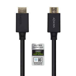 CABLE HDMI AISENS V2.1 ULTRA ALTA VELOCIDAD CERTIFICADO 8K60H M M 1.5M NEGRO 2