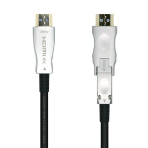CABLE HDMI AISENS V2.0 OPTICO ACTIVO AOC DESMONTABLE 4K60HZ M M 20M NEGRO