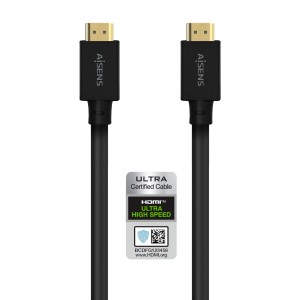 CABLE HDMI AISENS V2.1 ULTRA ALTA VELOCIDAD 8K60HZ M M 5.0M NEGRO