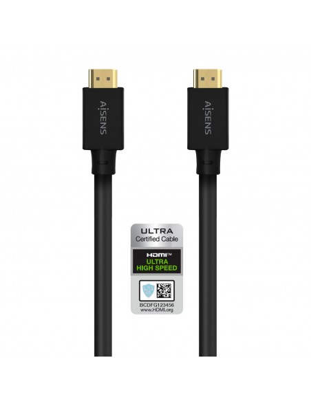 CABLE HDMI AISENS V2.1 ULTRA ALTA VELOCIDAD 8K60HZ M M 5.0M NEGRO